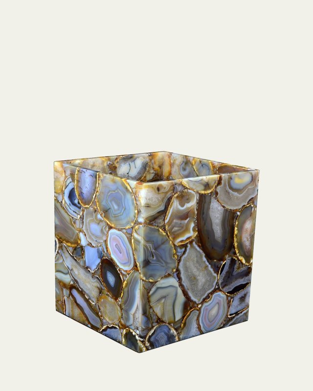 Taj Agate Wastebasket